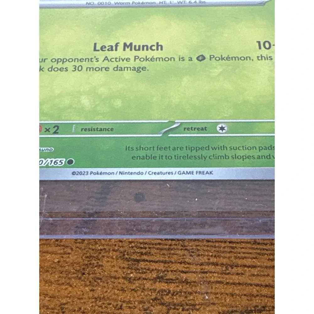Pokemon Caterpie 010/165 151 & Chinese Poke Ball 17/04 Gem Pack TCG Lot